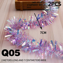 Load image into Gallery viewer, 2m Gorgeous Colorful Foil Madder Christmas Tree Garland Birthday Party Wedding Decor Thanksgiving Home Decoration Supplies