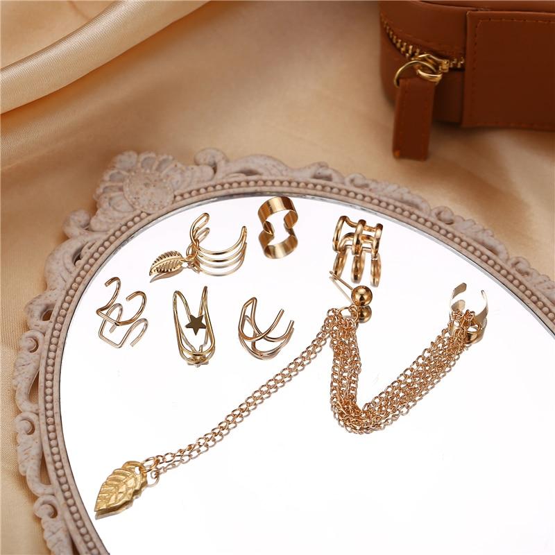 17KM Vintage Gold Animal Drop Earrings Set For Women Small Butterfly Cross Star Moon Dangle Earrings 2021 Trendy Jewelry Gift 1202