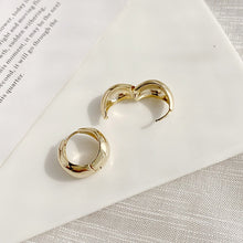 Load image into Gallery viewer, Skhek Minimalist Stud Earrings for Women New Fashion France Gold Plated Bride Jewelry Prevent Allergy