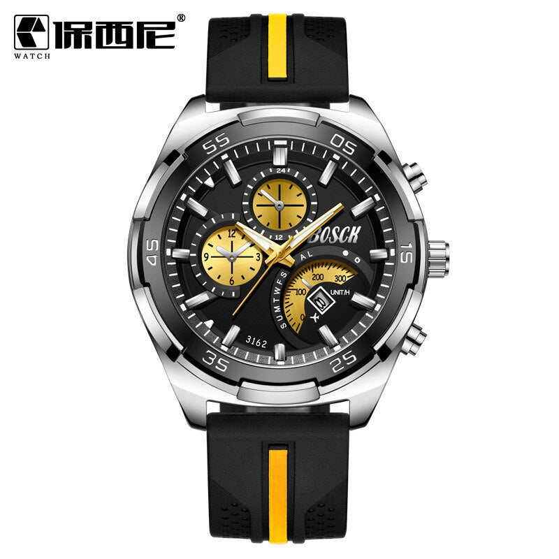 Christmas Gift Men Watches Luxury Brand Sport Quartz Watch Men Chronograph Waterproof WristWatch Stainless Steel Date Clock Relogio Masculino