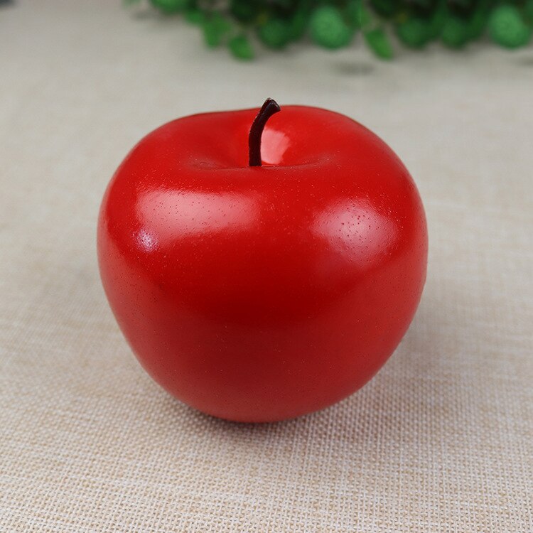 High Simulation Fruit Apple Plastic Fake Red Apples Photo Props Fruit Home Artificial Varietal Green Apples Fruit Shop Model Dec