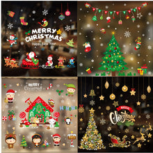 Load image into Gallery viewer, Skhek Christmas Gift 2023 Merry Christmas Wall Stickers Window Glass Wall Decals Santa Murals New Year Christmas Decorations for Home Decor Navidad