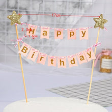 Load image into Gallery viewer, Creative Metal Rose Gold Balloon Cake Topper Happy Birthday Party Decor Kids Wedding Birthday Cake Decor Baby Shower One 1st
