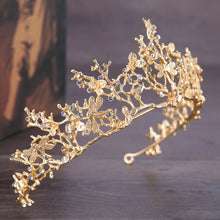Load image into Gallery viewer, Vintage Wedding Crown Butterfly Rhinestone Crystal Crown Bridal Wedding Hair Accessories Princess Crown Headdress Handmade Gifts