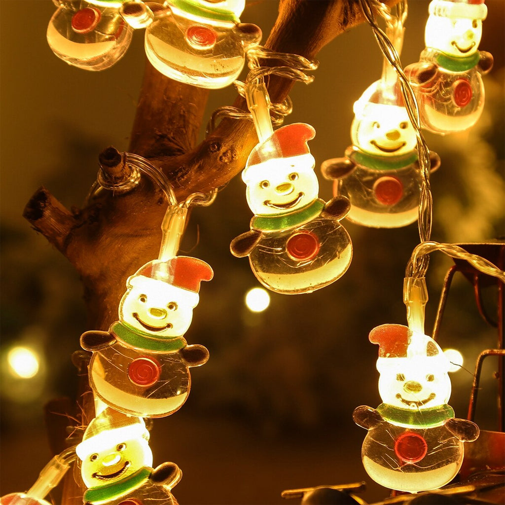 Christmas Gift Christmas Santa Snowman LED Garland String Lights Christmas Decoration For Home 2021 Cristmas Light Navidad Natal New Year 2022