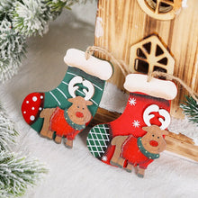 Load image into Gallery viewer, Christmas Gift New Elk Wooden Socks Christmas Ornaments Christmas Tree Decorations for Home 2020 Navidad Xmas Noel Gifts Baubles New Year 2021
