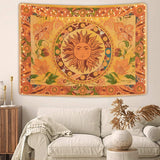 Burning Sun Tapestry Flower Vines Tapestries Vintage Floral Tapestry Mystic Tapestry Hippie Tapestry Wall Hanging Small Size