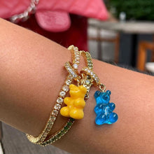 Load image into Gallery viewer, SKHEK Luxury Zircon Candy Colors Gummy Bear Charm Bracelets For Women Shiny Crystal Tennis Chain Bracelet On Hand Jewelry Party Gift