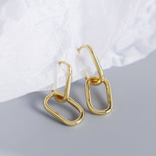 Load image into Gallery viewer, Skhek Prevent Allergy Earrings for Women New Fashion Geometric Ellipse U-Shape Elegant Bride Jewelry Gifts