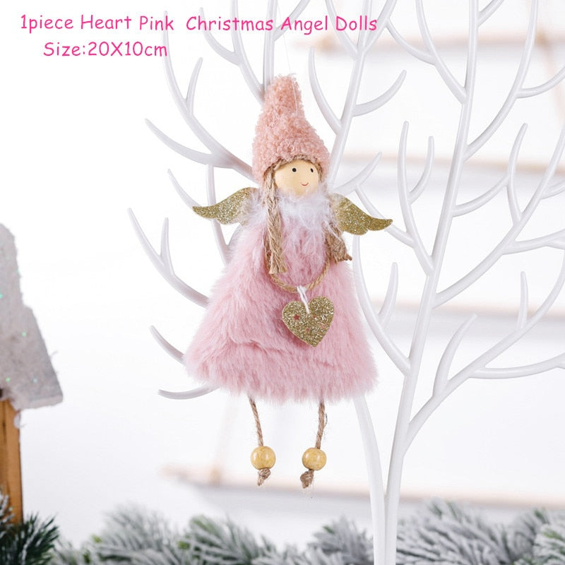 Christmas Gift Christmas Angel Dolls Xmas Tree Hanging Ornament Christmas Decoration for Home Pendant 2022 New Year Gifts Noel Natal Supplies