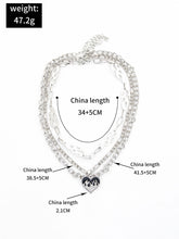 Load image into Gallery viewer, Skhek  3PCs Love Flame Gothic Necklace For Women Aesthetic Stainless Steel Choker Chain 2022 Y2k Jewelry Gift For Girl Friend