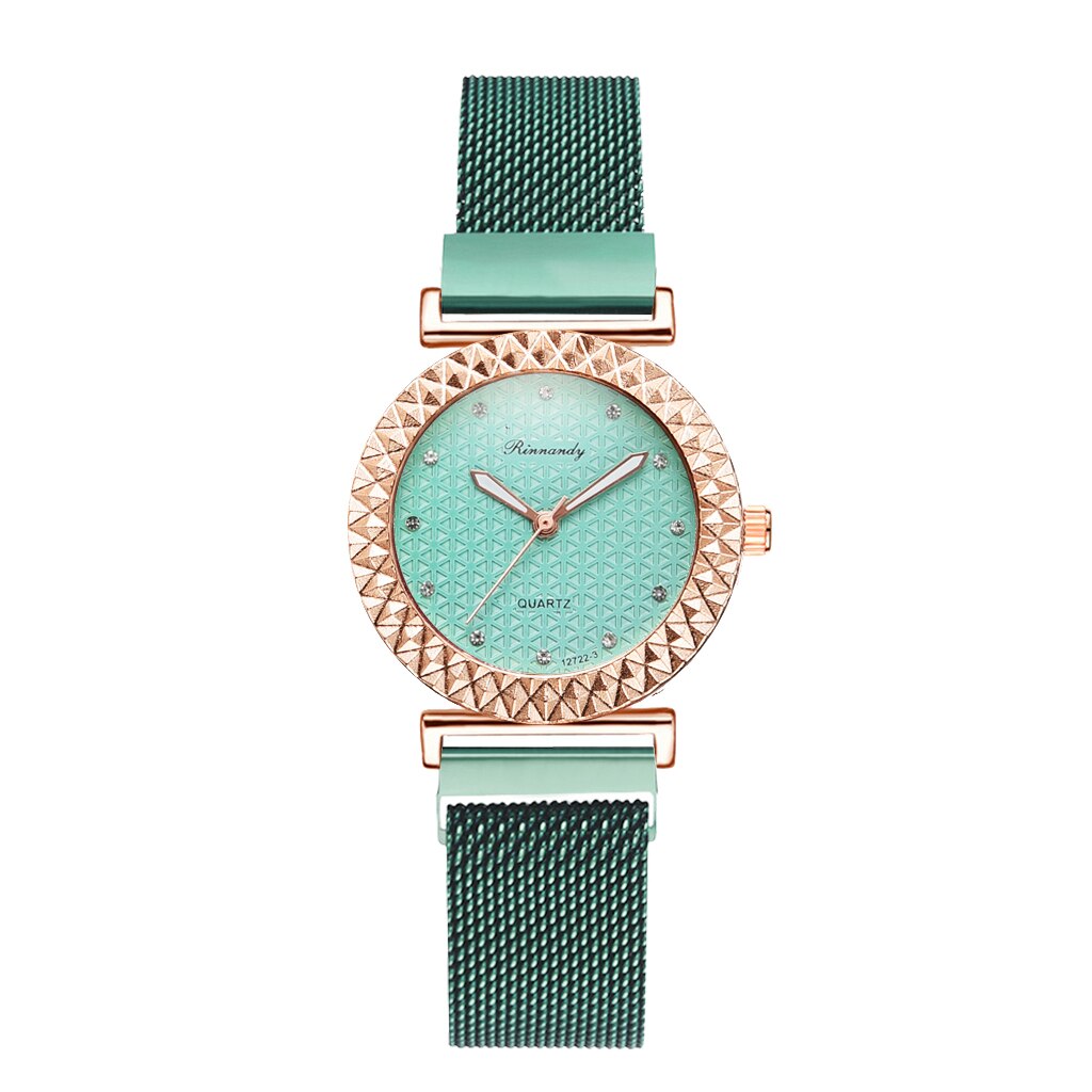 Christmas Gift Luxury 5pcs Set Bracelet Watch Women Elegant Magnet Diamond Ladies Quartz Wrist Watch Dress Pink Clock Reloj Mujer Dropshipping