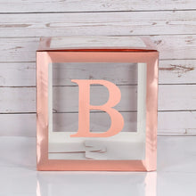 Load image into Gallery viewer, Rose Gold Transparent Box Balloon Wedding Birthday Party Decoration Kids Baby Shower Box 1st Birthday Engagement Bachelorette