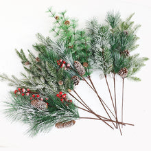 Load image into Gallery viewer, Christmas Gift Christmas Decoration Artificial Pine Branch Fake Pinecone Christmas Berry Red Fruit for Home Party Decor