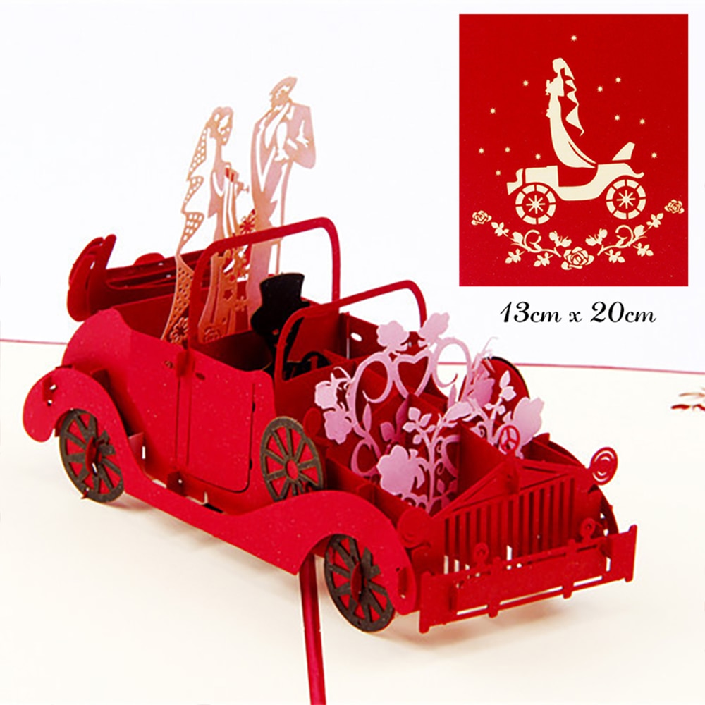Hot 3D Card Creative Gift for Wife and Girlfriend for Valentine's Day Wedding Invitation Customized Thank You Postcard