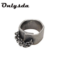 Load image into Gallery viewer, Skhek New jewelry 2022 stainless steel rings engagement Chain designer Retrp Ring Punk Male Vintage Anel gifts for boyfriend OSR513