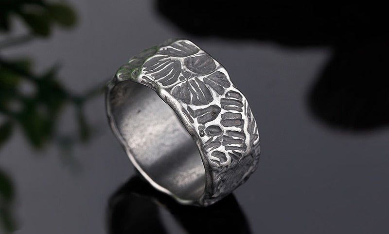 Skhek Gothic Viking Men Wolves of Odin Valknut Forging Stainless Steel Ring Pagan Nordic Amulet Jewelry Boyfriend Gift