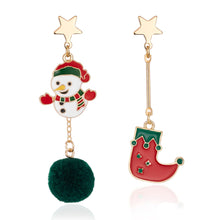 Load image into Gallery viewer, Christmas Gift Women Enamel Bell Earrings Rhinestone Christmas Stud Earrings Female Girls Christmas New Year Gifts