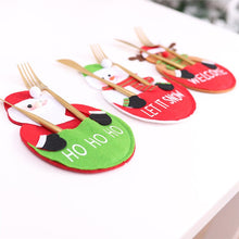 Load image into Gallery viewer, Christmas Gift Christmas Knife Fork Cover Cutlery Holders Knife Fork Bag Table Dinner Kitchen Christmas Decorations New Year Navidad Xmas Decor