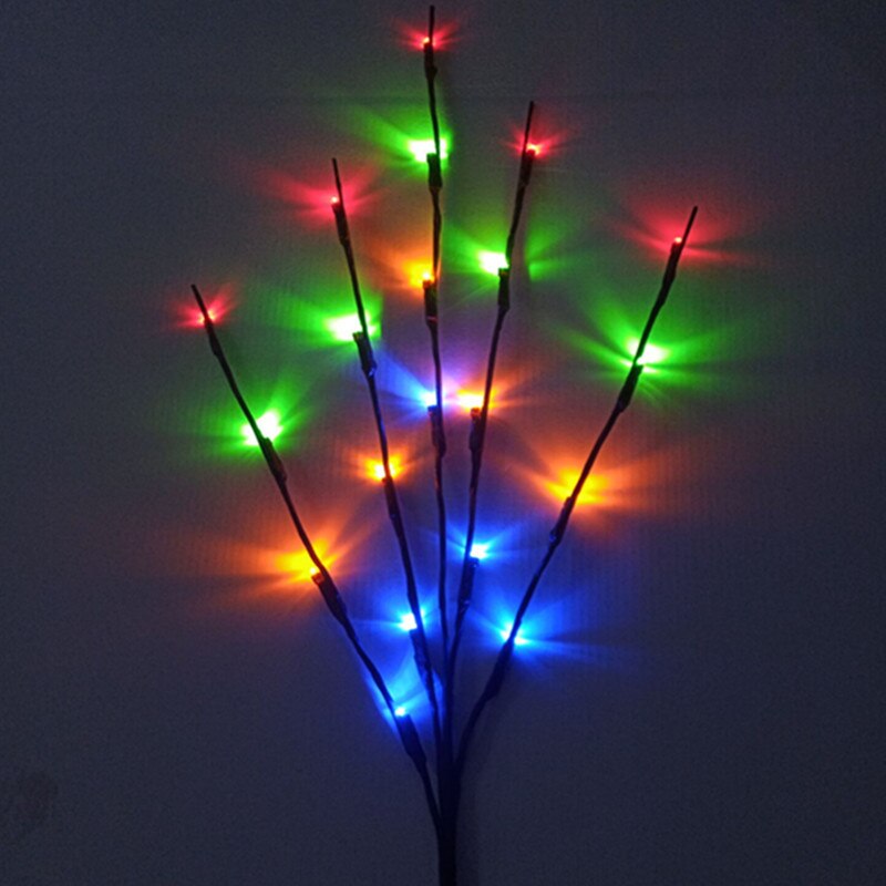 20Bulbs Willow Branch Light Floral LED Lights Christmas DIY Decorations for Home Christmas Tree Light Navidad Xmas 2021 New Year