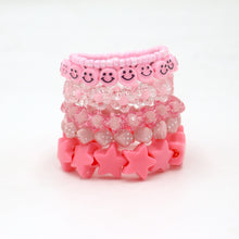 Load image into Gallery viewer, SKHEK Kpop Goth Harajuku 6Pcs/Set Acrylic Pink Fruit Smiley Star Heart Beads Bracelets Wristband For Women Egirl Aesthetic Y2k Jewelry