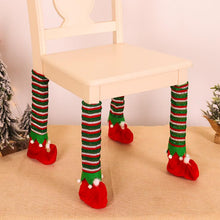 Load image into Gallery viewer, 1Pc New Fancy Christmas Chair Leg Covers Cute Elf Design Chair Leg Socks Floor Protector for Home Party Xmas Gifts