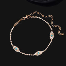 Load image into Gallery viewer, Skhek New Blue Evil Eye Rhinestone Tennis Anklets Bracelet For Women Bling Crystal Chain Anklet 2022 Beach Sandals Leg Foot Jewelry