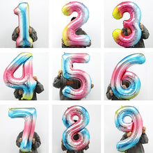 Load image into Gallery viewer, 40&#39;&#39; Large Gradient Number Balloons Baby Shower Happy Birthday Decoration Birthday Party Decorations Adult Kids Digital Balloons