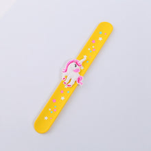 Load image into Gallery viewer, 1PCS Unicorn Slap Snap Wrap Wristband Band Bracelet Hand Ring Kids Boy Vogue Silicone Wristband Kids Toy Birthday Party Favors