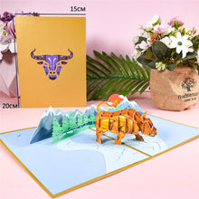 Load image into Gallery viewer, 3D Butterfly Unicorn Birthday Card for Kids Children Cute Animal Pop-Up Greeting Cards Baby Shower Gifts