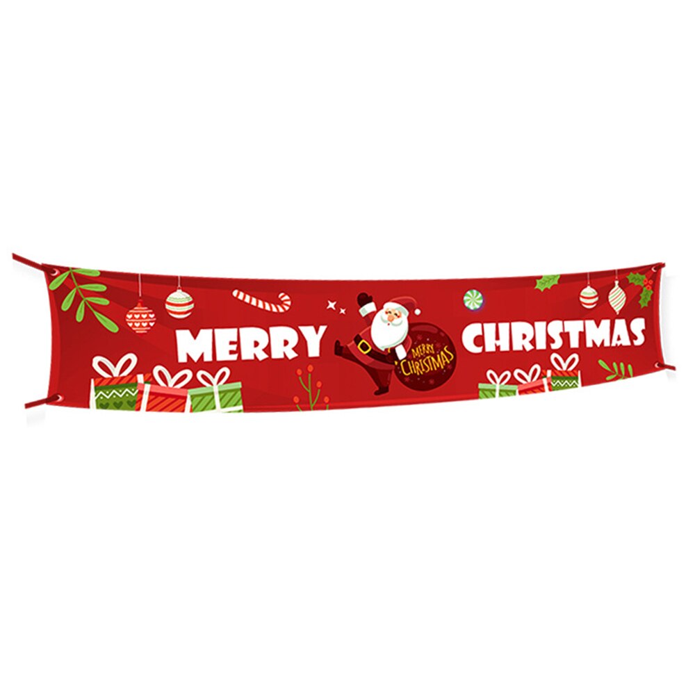 Christmas Gift Merry Christmas Banner Red Large Xmas Sign Huge Ornaments Home Decor Outdoor Party New Year Christmas Decoration Festive Banner