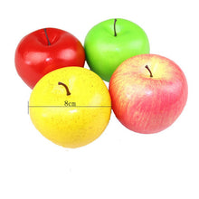 Load image into Gallery viewer, High Simulation Fruit Apple Plastic Fake Red Apples Photo Props Fruit Home Artificial Varietal Green Apples Fruit Shop Model Dec