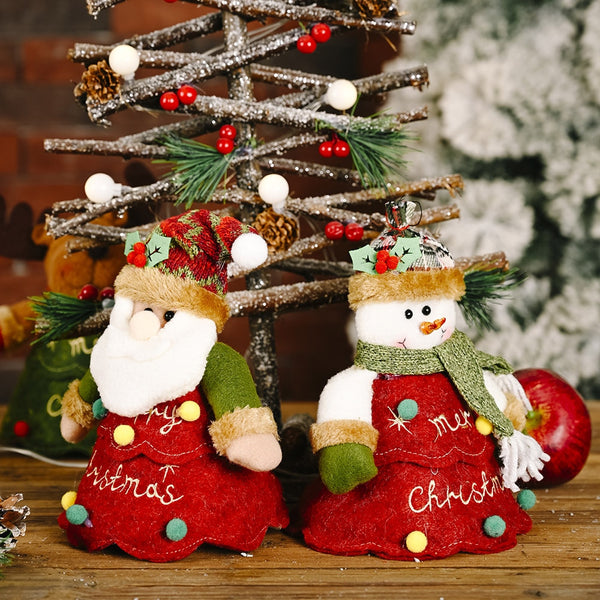 Christmas Decorations Bright Cloth Drawstring Apple Bag Linen
