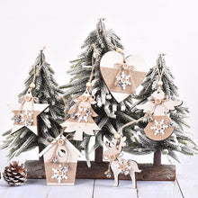 Load image into Gallery viewer, Christmas Gift Christmas Wooden Pendants Xmas Tree Hanging Ornaments  DIY Wood Crafts For Home Room Decor Wedding Party Christmas Decoration