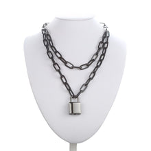 Load image into Gallery viewer, Lock Chain Necklace With A Padlock Pendants For Women Men Punk Jewelry On The Neck 2021 Grunge Aesthetic Egirl Eboy Accessories