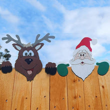 Load image into Gallery viewer, Christmas Ornament Santa Claus Reindeer-Santa Claus Fence Peeker Christmas Decor Outdoor Festivity To The Occasion New Year 2022
