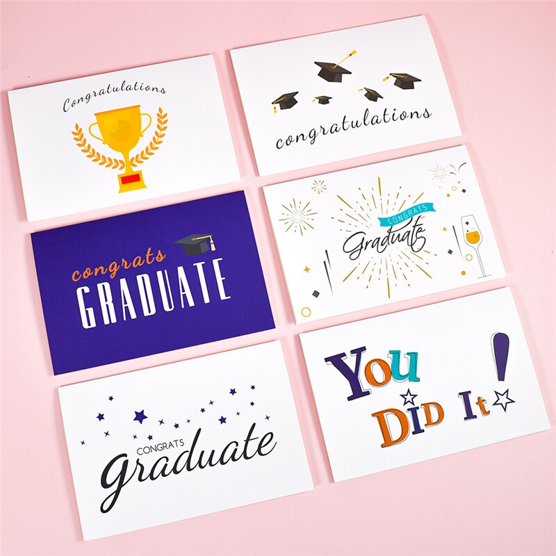 Graduation Cards 6x4 Notes Greeting Cards with Envelopes Blank Inside Postcard