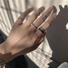 Load image into Gallery viewer, Skhek 7Pcs Simple Vintage Rings For Women Girl Gift Trendy Punk Gothic Hip Hop Knuckles Rings Set Statement Rock Cool Party Jewellery