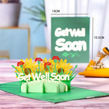 Load image into Gallery viewer, Get Well Soon Card Pop-Up Flowers Cards Sympathy Mothers Day Wedding Anniversary Birthday 3D Greeting Cards All Occasions