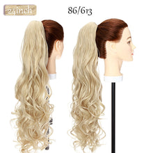 Load image into Gallery viewer, Synthetic 12-26inch Claw Clip On Ponytail Hair Extension Ponytail Extension Hair For Women Pony Tail Hair Hairpiece