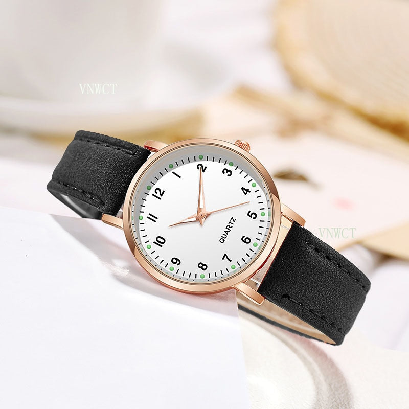 Christmas Gift Women Watch bracelet Fashion Casual Leather Belt Watches Simple Ladies' Small Dial Quartz Clock Dress Wristwatches Reloj mujer