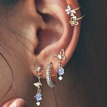 Load image into Gallery viewer, Vintage Gold Animal Drop Earrings Set For Women Small Butterfly Cross Star Moon Dangle Earrings 2022 Trendy Jewelry Gift