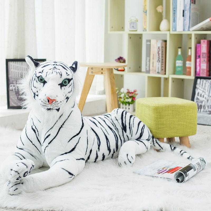 Skhek  Tiger Plush Toy Simulation Tiger Soft Stuffed Animal Toy Doll Kids Gift Stuffed Animals