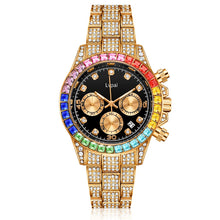 Load image into Gallery viewer, Christmas Gift Lvpai Brand Men Women Watches Iced Out Diamond Hip Hop Luxury Large Dial Calendar Quartz Wrist Watch Top Brand Luxury Gold Clock