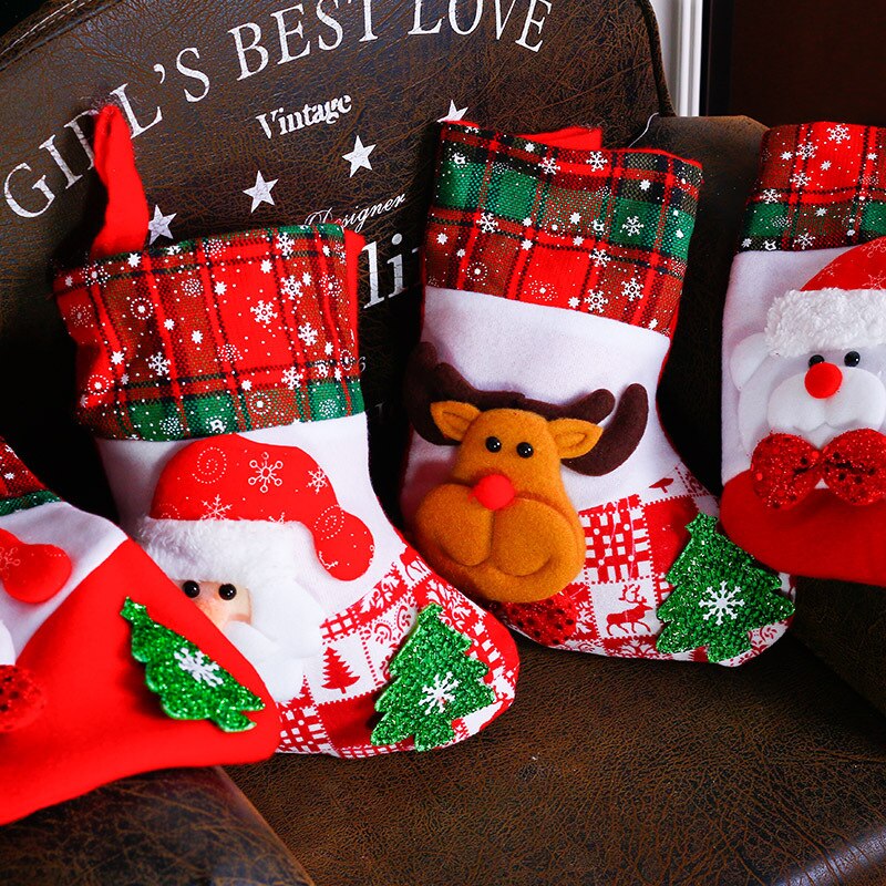 Christmas Gift Christmas Children's Candy Bag Gift Christmas Ornaments Christmas Decorations for Home Navidad Decor New Year Gifts for 2021