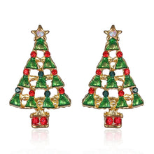 Load image into Gallery viewer, Christmas Gift New Hot Elk Christmas Tree Cartoon Bell Santa Claus Stud Earrings For Women Fashion Jewelry Pendientes boucle d&#39;oreille