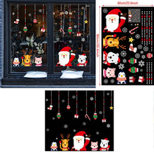 Load image into Gallery viewer, 2020 Merry Christmas Wall Stickers Window Glass Festival Wall Decals Santa Murals New Year Christmas Decorations for Home Decor