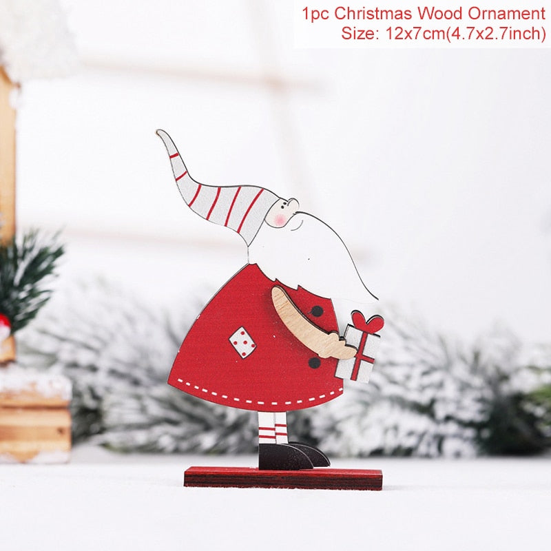 Christmas Wooden Ornament Merry Christmas Decoration For Home Cristmas Tree Decoration 2020 Xmas Navidad Gifts New Year 2021