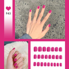 Load image into Gallery viewer, SKHEK 24Pcs/Box Full Cover Fake Press On Nails Matte Yellow Pure Acrylic Frosted Ballerina Acrylic For Nails For Women Free Shipping