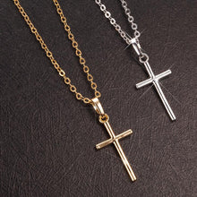 Load image into Gallery viewer, Fashion Sweater Cross Necklace For Women Men Ladies Gold Silver Color Chain Pendant Necklaces Christian Jewelry Gifts